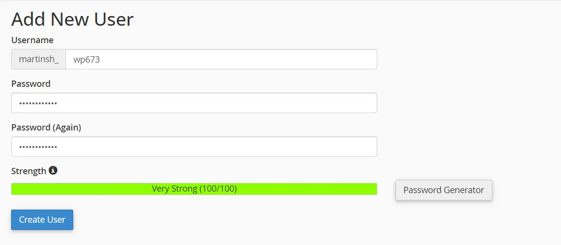 create new database