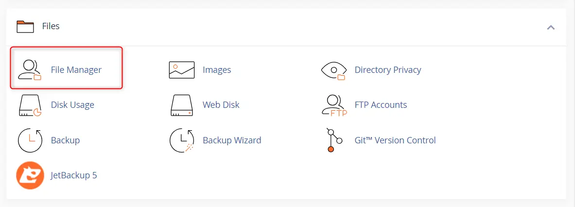 file manager cPanel